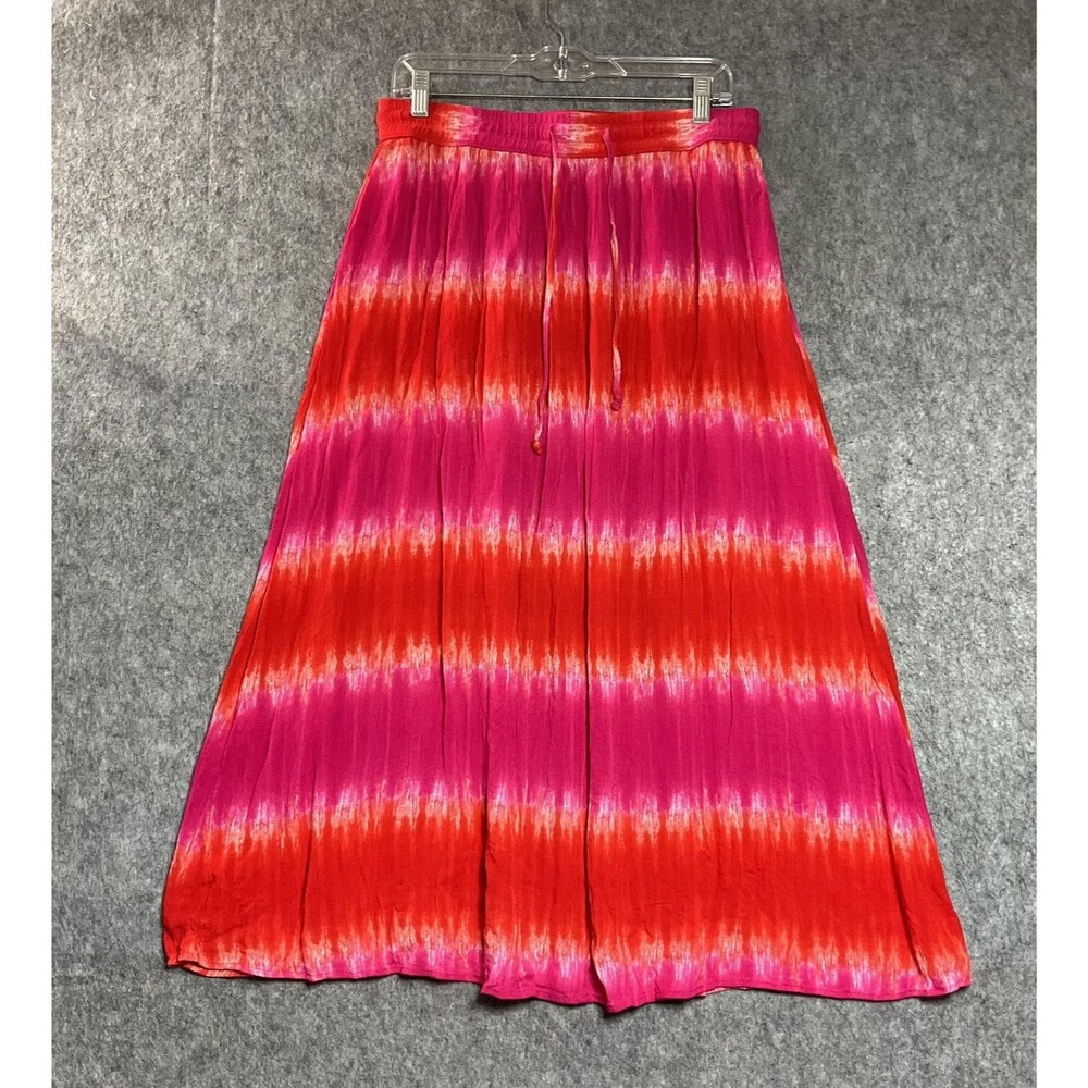Cato Skirt Womens Medium Multicolor Maxi Long Rayon Chiffon Pull On Boho Beach